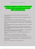 Certified Compliance and Ethics Professional &lpar;CCEP&rpar; Practice Questions And Answers 100&percnt; Guaranteed Pass&period;