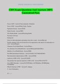 CHN Exam Questions And Answers 100&percnt; Guaranteed Pass&period;