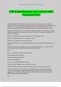 CHN Exam Questions And Answers 100&percnt; Guaranteed Pass&period;