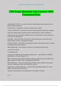 CHN Exam Questions And Answers 100&percnt; Guaranteed Pass&period;