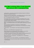 CLG 006 Certifying Officer Exam Questions And Answers 100&percnt; Guaranteed Pass&period;