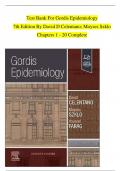 Test Bank For Gordis Epidemiology 7th Edition By David D Celentano&semi; Moyses Szklo Chapters 1 - 20 Complete &emsp;