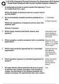 C165 WGU Integrated Physical Sciences Pre-Assessment 2025 Newest Actual Exam Questions with Correct Verified Answers&sol; Graded A&plus;