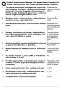 Certified Texas Contract Manager 2025 Newest Exam&sol; Complete 140 Actual Exam Questions with Correct Verified Answers&sol; Graded A&plus;