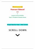 Official Summer 2024 Pearson Edexcel GCSE In Computer Science &lpar;1CP2&sol;01&rpar; Paper 1&colon; Principles of Computer Science Merged Question Paper &plus; Mark Scheme