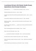 Louisiana Drivers Ed Study Guide Exam Questions And Actual Answers&period;