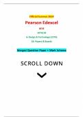 Official Summer 2024 Pearson Edexcel GCSE 1DT0&sol;1B In Design & Technology &lpar;1DT0&rpar; 1B&colon; Papers & Boards Merged Question Paper &plus; Mark Scheme