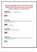 Progression Field Tech 3- 4 Test Exam &lpar;Latest Update 2024&sol; 2025&rpar; Questions and Verified Answers&vert; 100&percnt; Correct&vert; Grade A 