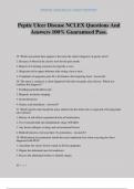 Peptic Ulcer Disease NCLEX Questions And Answers 100&percnt; Guaranteed Pass&period;