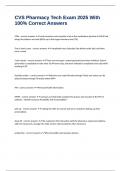 CVS Pharmacy Tech Exam 2025 With 100&percnt; Correct Answers