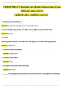FISDAP OBGYN Pediatrics & Obstetrics Gynecology 2025 Exam Practice Questions and Answers Latest &lpar;2025 &sol; 2026&rpar; &lpar;Verified Answers&rpar; GET IT 100&percnt; ACCURATE&excl;&lpar;Graded A&plus;&rpar;
