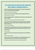 PEL EXAM PREP REVISION STUDY QUESTION  AND CORRECT ANSWERS RATED A&period;