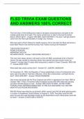 FLSD TRIVIA EXAM QUESTIONS AND ANSWERS 100&percnt; CORRECT