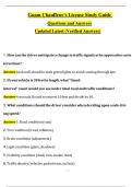 Guam Chauffeur's License Study Guide Complete Latest 2025&sol;2026 COMPLETE FREQUENTLY MOST TESTED QUESTIONS WITH COMPLETE SOLUTION &sol;GET IT 100&percnt; ACCURATE&excl;&lpar;Graded A&plus;&rpar;