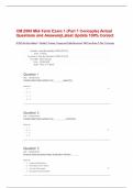 CM 2500 Mid-Term Exam 1 &lpar;Part 1 Concepts&rpar; Actual Questions and Answers&vert;Latest Update 100&percnt; Correct