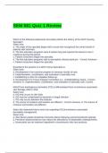 SEM 581 Quiz 1 Review with complete solutions