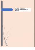 NURS 326 Midterm Actual Exam  Questions with 100&percnt; Correct Answers