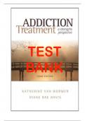 Test Bank for Addiction Treatment&comma; 3rd Edition&comma; Katherine van Wormer&comma; Diane Rae Davis&lowbar;answered