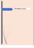PA Midterm Exam Questions with 100&percnt;  Correct Answers &vert; Rated A&plus;