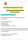 NYS EMT Certification State Exam Actual 2025 &sol; 2026  Questions with Verified Answers Grade A&plus; Guarantee