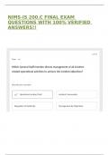 NIMS-IS 200&period;C FINAL EXAM QUESTIONS WITH 100&percnt; VERIFIED ANSWERS&excl;&excl;
