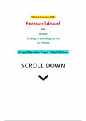 Official Summer 2024 Pearson Edexcel GCSE 1DT0&sol;1F In Design & Technology &lpar;1DT0&rpar; 1F&colon; Timbers Merged Question Paper &plus; Mark Scheme