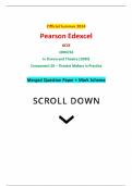Official Summer 2024 Pearson Edexcel GCSE 1DR0&sol;3A In Drama and Theatre &lpar;1DR0&rpar; Component 3A &ndash; Theatre Makers in Practice Merged Question Paper &plus; Mark Scheme