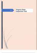 Virginia State Inspection Test Exam  Questions with 100&percnt; Correct Answers &vert;  Graded A&plus;