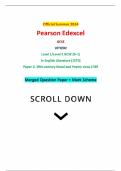 Official Summer 2024 Pearson Edexcel GCSE 1ET0&sol;02 Level 1&sol;Level 2 GCSE &lpar;9‒1&rpar; In English Literature &lpar;1ET0&rpar; Paper 2&colon; 19th-century Novel and Poetry since 1789 Merged Question Paper &plus; Mark Scheme