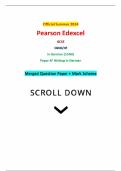 Official Summer 2024 Pearson Edexcel GCSE 1GN0&sol;4F In German &lpar;1GN0&rpar; Paper 4F Writing in German Merged Question Paper &plus; Mark Scheme