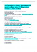 GA Constitution Exam Questions and Answers Best rated A&plus; Guaranteed Success Latest Update