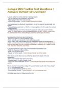 Georgia DDS Practice Test Questions &plus; Answers Verified 100&percnt; Correct&excl;&excl;