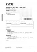 OCR GCSE Media Studies J200&sol;02 JUNE 2024 QUESTION PAPER&colon; Music and News