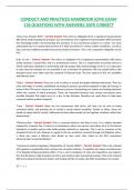 CONDUCT AND PRACTICES HANDBOOK &lpar;CPH&rpar; EXAM 136 QUESTIONS WITH ANSWERS&comma;100&percnt; CORRECT