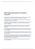 EKG Strips Questions & Answers Correct&excl;&excl;