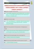 AMERICAN REVOLUTION QUESTIONS WITH DETAILED  VERIFIED ANSWERS &lpar;100&percnt; CORRECT ANSWERS&rpar;  &sol;ALREADY GRADED A&plus;