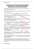Fresenius PCT Exam Study Guide Questions and Answers 2025
