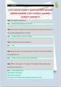 AYPO LAW OF AGENCY QUESTIONS WITH DETAILED  VERIFIED ANSWERS &lpar;100&percnt; CORRECT ANSWERS&rpar;  &sol;ALREADY GRADED A&plus;