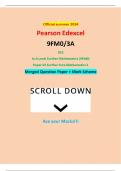 Official summer 2024 Pearson Edexcel 9FM0&sol;3A GCE In A Level Further Mathematics &lpar;9FM0&rpar; Paper 03 Further Pure Mathematics 1 Merged Question Paper &plus; Mark Scheme