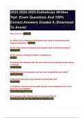 2023-2024-2025 Esthetician Written Test Exam Questions And 100&percnt; Correct Answers Graded A &lpar;Download To Score&rpar;