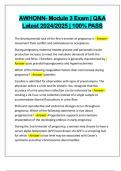AWHONN- Module 3 Exam &vert; Q&A Latest 2024&sol;2025 &vert; 100&percnt; PASS