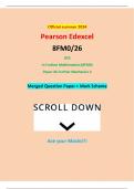 Official summer 2024 Pearson Edexcel 8FM0&sol;26 GCE In Further Mathematics &lpar;8FM0&rpar; Paper 26 Further Mechanics 2 Merged Question Paper &plus; Mark Scheme