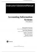 Instructor&rsquo;s Solutions Manual for Accounting Information Systems 15th Edition by Marshall B Romney&comma; Paul J&period; Steinbart&comma; Scott L&period; Summers&comma; David A&period; Wood 2024 &sol; All Chapters A&plus;
