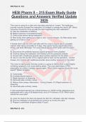 HESI Pharm II &ndash; 315 Exam Study Guide Questions and Answers Verified Update 2025