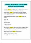 PN 2002 final review &vert; Q&A Latest 2024&sol;2025 &vert; 100&percnt; PASS