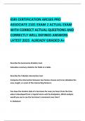   ESRI CERTIFICATION ARCGIS PRO ASSOCIATE 2101 EXAM 2 ACTUAL EXAM WITH CORRECT ACTUAL QUESTIONS AND CORRECTLY WELL DEFINED ANSWERS LATEST 2025  ALREADY GRADED A&plus; 