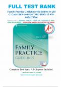 Test Bank For Family Practice Guidelines 6th Edition by Jill C&period; Cash&semi; Cheryl A&period; Glass&semi; &lrm;Jenny Mullen&comma; All Chapters 1-23&comma; A&plus; guide&period;