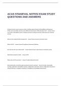 ACAS STAN-EVAL NOTES- EXAM STUDY QUESTIONS AND ANSWERS