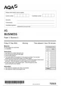 AQA AS LEVEL BUSINESS PAPER 1 JUNE 2024 FINAL QUESTION PAPER