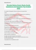 Nevada Notary Exam Study Guide Questions and Answers Top Graded 2025